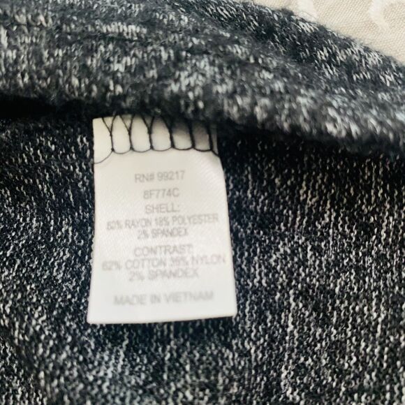 Charming Charlie Tunic Women Small Marbled Black Lace Goth Comfy Feminine Cozy - Picture 4 of 9